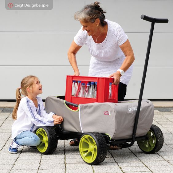 Hauck Eco Mobil Safari handcart - foldable with roof, transport trolley & handcart for 2 children