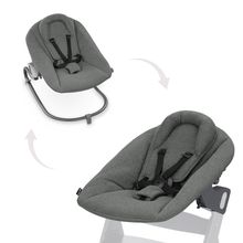 Bouncer 2in1 Premium (verstellbarer Neugeborenenaufsatz & Wippe) für Alpha & Beta Hochstuhl - Dark Grey