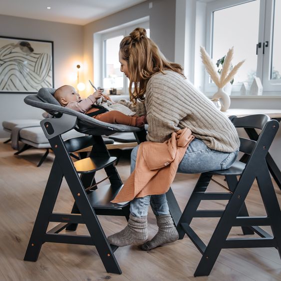 Hauck Sdraietta 2in1 Premium (aggancio regolabile per neonati e sdraietta) per seggiolone Alpha e Beta - Grigio Scuro