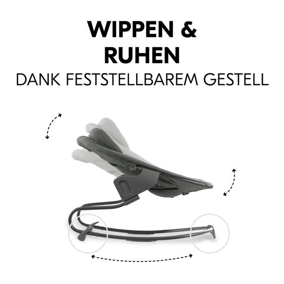 Hauck Sdraietta 2in1 Premium (aggancio regolabile per neonati e sdraietta) per seggiolone Alpha e Beta - Grigio Scuro