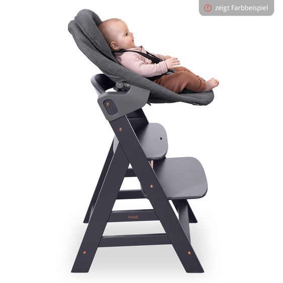 Hauck Sdraietta 2in1 Premium (attacco regolabile per neonato e sdraietta) per seggiolone Alpha e Beta - Grigio chiaro