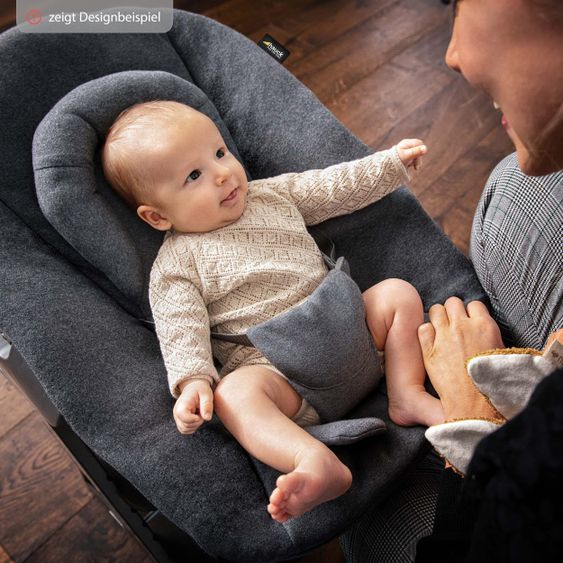 Hauck Bouncer 2in1 Premium (adjustable newborn attachment & rocker) for Alpha & Beta high chair - Nordic Grey