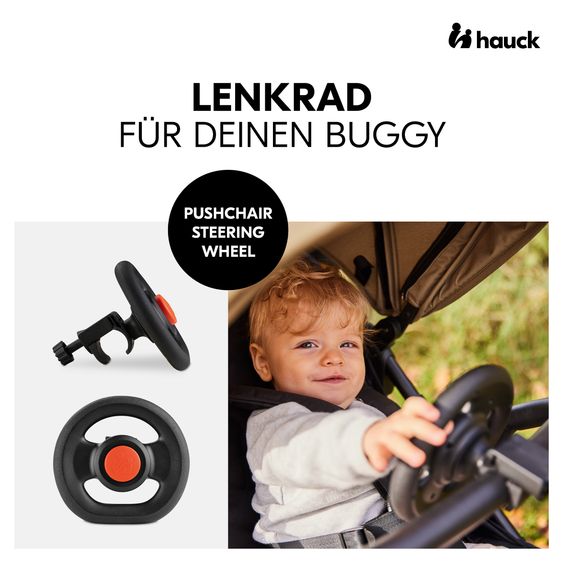 Hauck Buggy Citi Neo II inkl. XXL Zubehörpaket & Buggy-Lenkrad - Caviar Stone