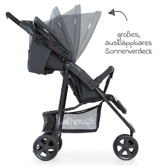 Hauck Buggy Citi Neo II inkl. XXL Zubehörpaket & Buggy-Lenkrad - Caviar Stone