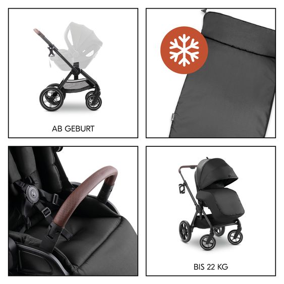 Hauck Buggy Comfort N Care 2in1 Travel Set - Black