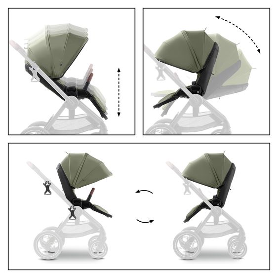 Hauck Buggy Comfort N Care 2in1 Travel Set - Olive