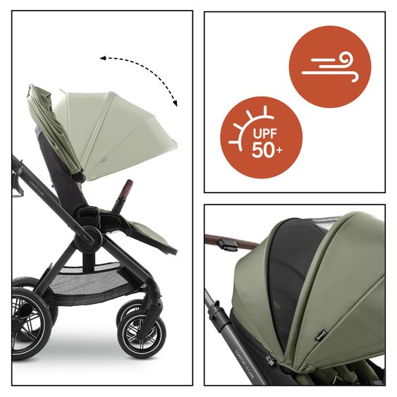Hauck Buggy Comfort N Care 2in1 Travel Set - Olive