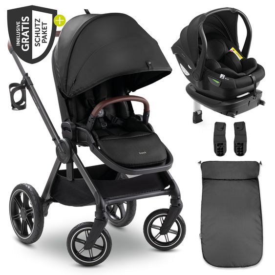 Hauck Buggy Comfort N Care 3in1 Travel Set inkl. XXL Zubehörset - Black
