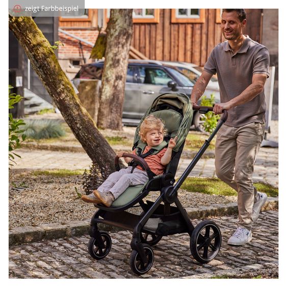 Hauck Buggy Comfort N Care inkl. Beindecke, Sitzauflage & Babyschalenadapter - Black