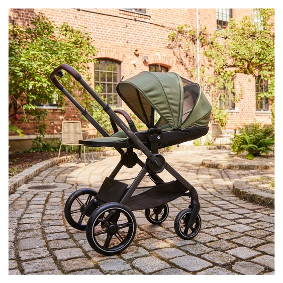 Hauck Buggy Comfort N Care inkl. Beindecke, Sitzauflage & Babyschalenadapter - Olive