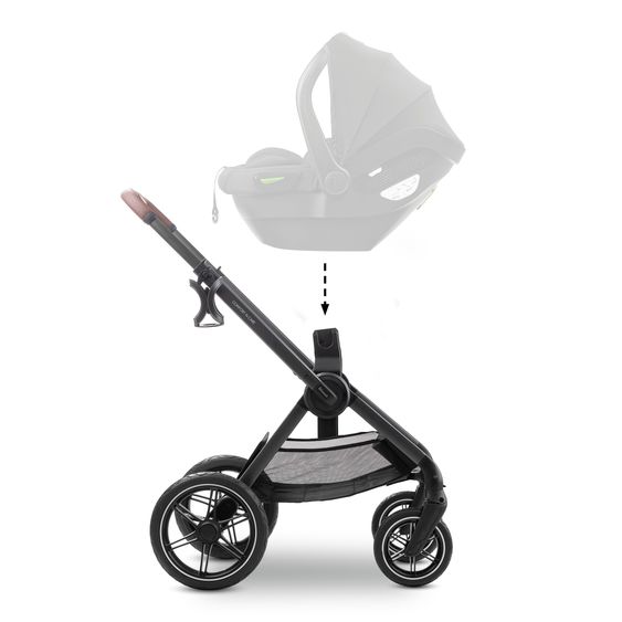 Hauck Buggy Comfort N Care inkl. Beindecke, Sitzauflage & Babyschalenadapter - Olive