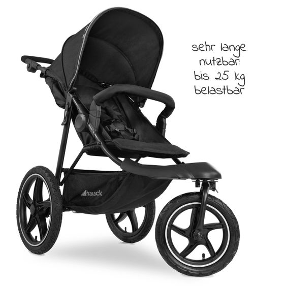 Hauck Buggy & Jogger Runner 2 (mit großen Luftreifen) - Black