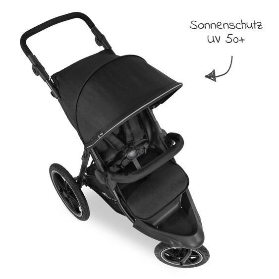 Hauck Buggy & Jogger Runner 2 (mit großen Luftreifen) - Black