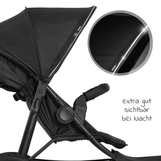 Hauck Buggy & Jogger Runner 2 (mit großen Luftreifen) - Black