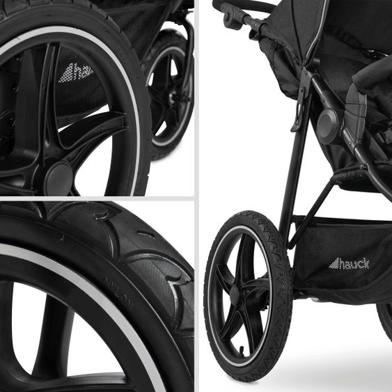 Hauck Buggy & Jogger Runner 2 (mit großen Luftreifen) - Black