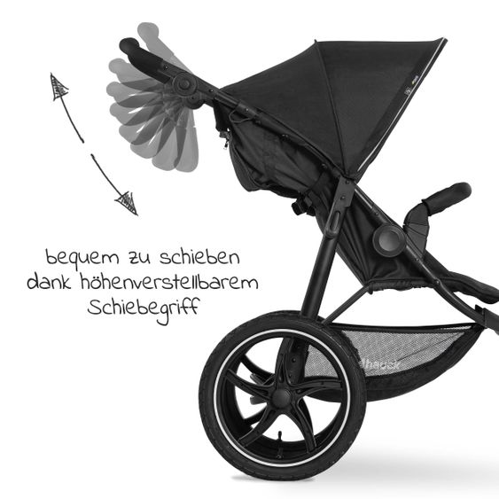 Hauck Buggy & Jogger Runner 2 (mit großen Luftreifen) - Black