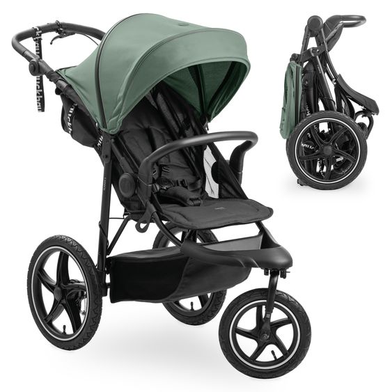 Hauck Buggy & Jogger Runner 3 (mit großen Luftreifen) - Jungle Green