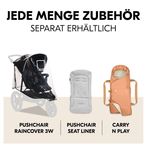 Hauck Buggy & Jogger Runner 3 (mit großen Luftreifen) - Jungle Green