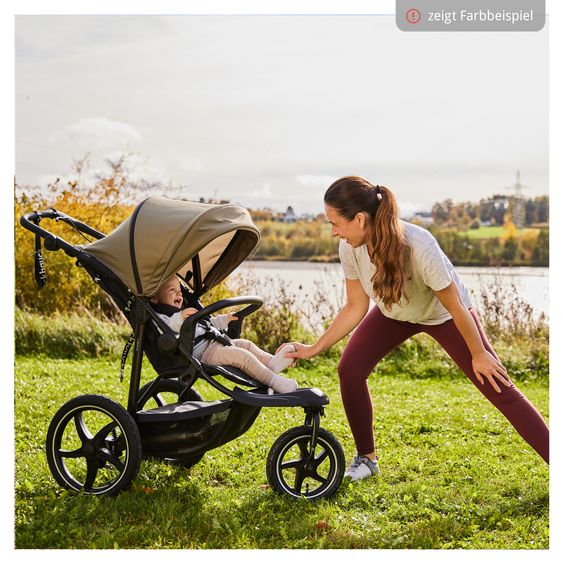 Hauck Buggy & Jogger Runner 3 (con pneumatici grandi) - Verde Giungla