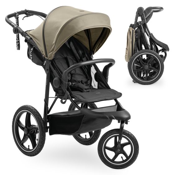 Hauck Buggy & Jogger Runner 3 (with large pneumatic tires) - Olive