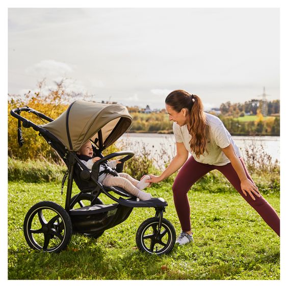 Hauck Buggy & Jogger Runner 3 (with large pneumatic tires) - Olive