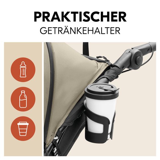 Hauck Buggy & Jogger Runner 3 (mit großen Luftreifen) - Olive