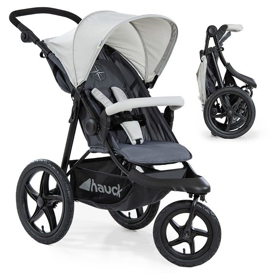 Hauck Buggy & Jogger Runner mit großen Luftreifen - Silver Grey