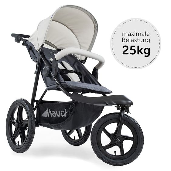 Hauck Buggy & Jogger Runner mit großen Luftreifen - Silver Grey