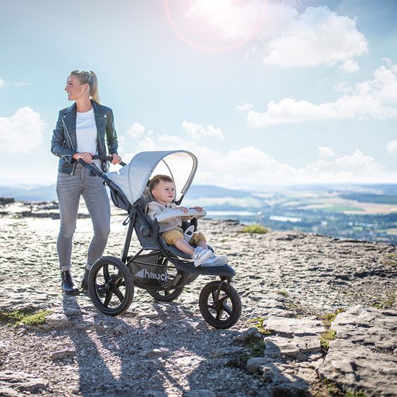Hauck Buggy & Jogger Runner mit großen Luftreifen - Silver Grey