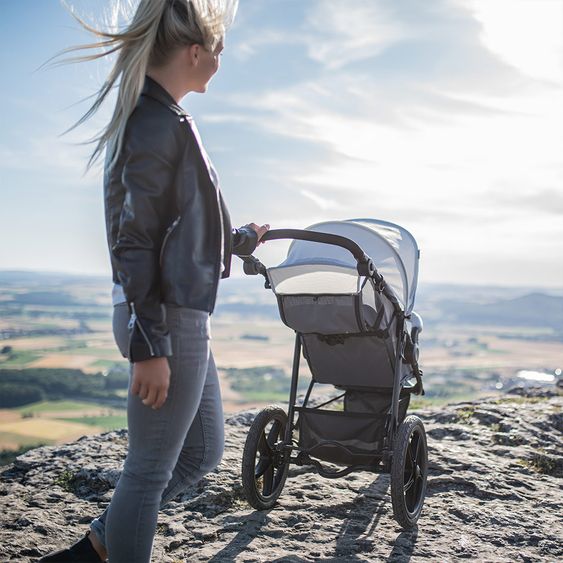 Hauck Buggy & Jogger Runner mit großen Luftreifen - Silver Grey