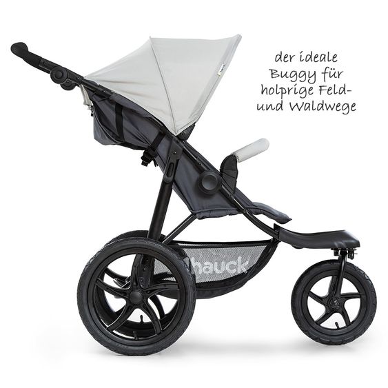 Hauck Buggy & Jogger Runner mit großen Luftreifen - Silver Grey