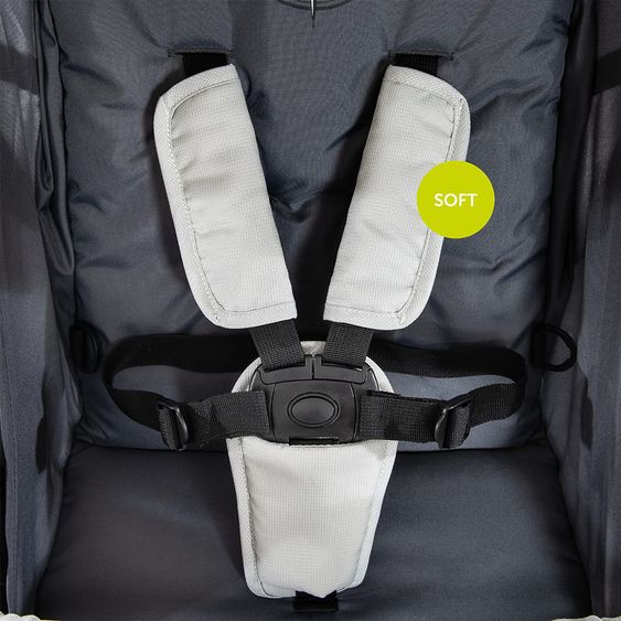 Hauck Buggy & Jogger Runner mit großen Luftreifen - Silver Grey