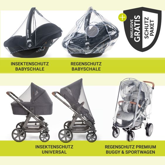 Hauck Buggy Move N Care 3in1 Travel Set incl. XXL accessory set - Mocha