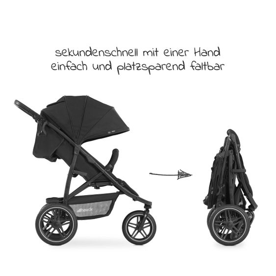 Hauck Buggy Rapid 3R (fino a 25 kg) - Nero