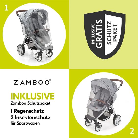 Hauck Buggy Rapid 4D (bis 25 kg) mit XL Verdeck & All-Terrain Bereifung - inkl. XXL Zubehörpaket & Spieltier Klipp Klapp Pferd - Dutsy Rose