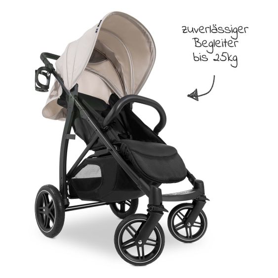 Hauck Buggy Rapid 4D (bis 25 kg) - XL Verdeck & All-Terrain Bereifung - Classic Beige