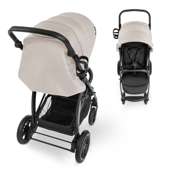 Hauck Buggy Rapid 4D (up to 25 kg) - XL Canopy & All-Terrain Tires - Classic Beige