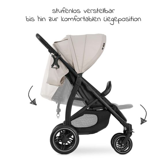 Hauck Buggy Rapid 4D (bis 25 kg) - XL Verdeck & All-Terrain Bereifung - Classic Beige