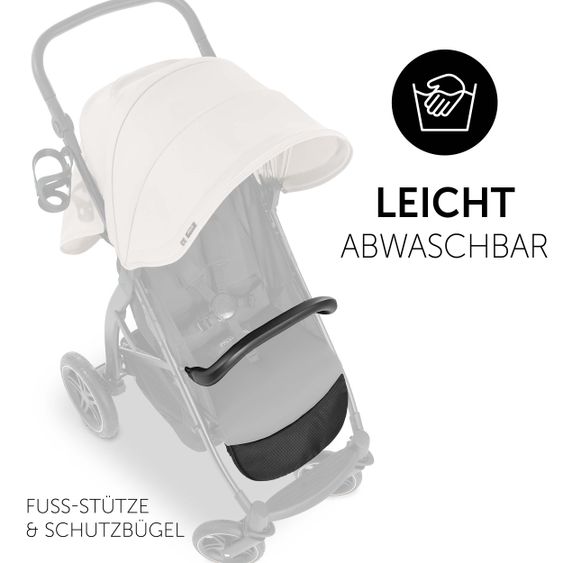 Hauck Buggy Rapid 4D (bis 25 kg) - XL Verdeck & All-Terrain Bereifung - Classic Beige