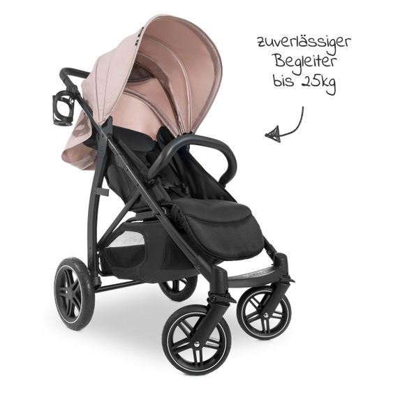 Hauck Buggy Rapid 4D (bis 25 kg) - XL Verdeck & All-Terrain Bereifung - Dutsy Rose