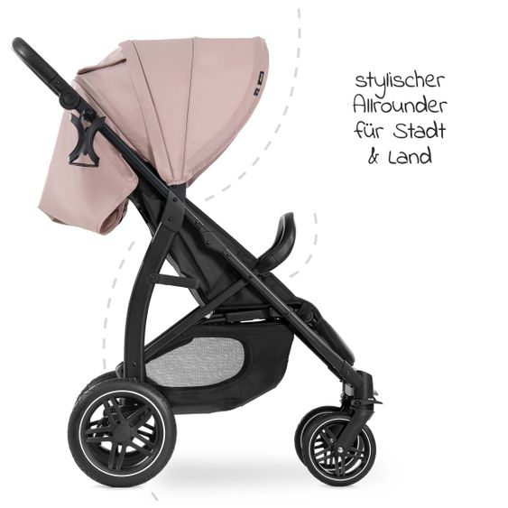 Hauck Buggy Rapid 4D (bis 25 kg) - XL Verdeck & All-Terrain Bereifung - Dutsy Rose