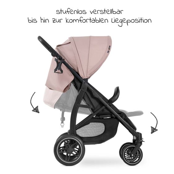 Hauck Buggy Rapid 4D (bis 25 kg) - XL Verdeck & All-Terrain Bereifung - Dutsy Rose