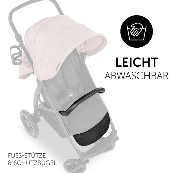 Hauck Buggy Rapid 4D (bis 25 kg) - XL Verdeck & All-Terrain Bereifung - Dutsy Rose