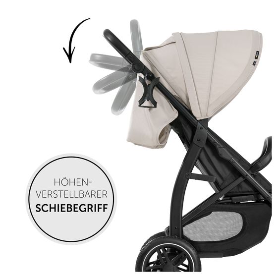 Hauck Buggy Rapid 4D (bis 25 kg) - XL Verdeck & All-Terrain Bereifung - inkl. XXL Zubehörpaket & Fehn Spieltier Eselchen - Classic Beige