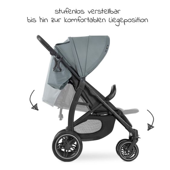 Hauck Buggy Rapid 4D (bis 25 kg) - XL Verdeck & All-Terrain Bereifung - Jungle Green