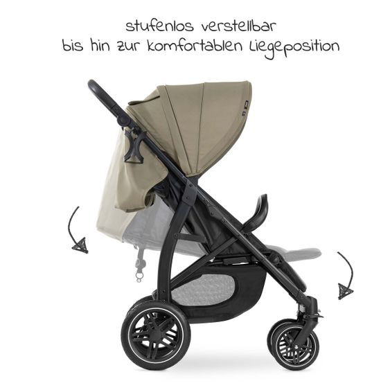 Hauck Buggy Rapid 4D (bis 25 kg) - XL Verdeck & All-Terrain Bereifung - Olive