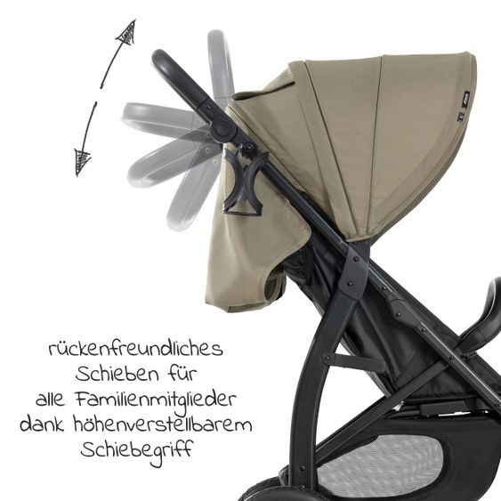 Hauck Buggy Rapid 4D (bis 25 kg) - XL Verdeck & All-Terrain Bereifung - Olive