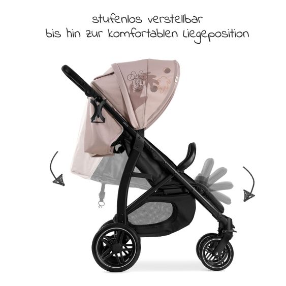 Hauck Buggy Rapid 4D (bis 25kg) XL Verdeck & All-Terrain Bereifung - Disney - Minnie Mouse Rose