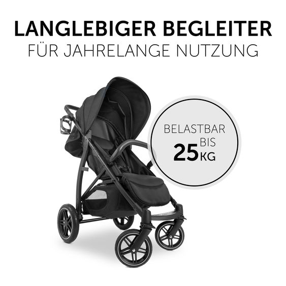 Hauck Buggy Rapid 4D - inkl. GRATIS Schutzpaket - Black