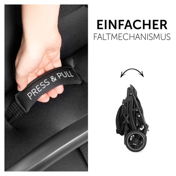 Hauck Buggy Rapid 4D - inkl. GRATIS Schutzpaket - Black